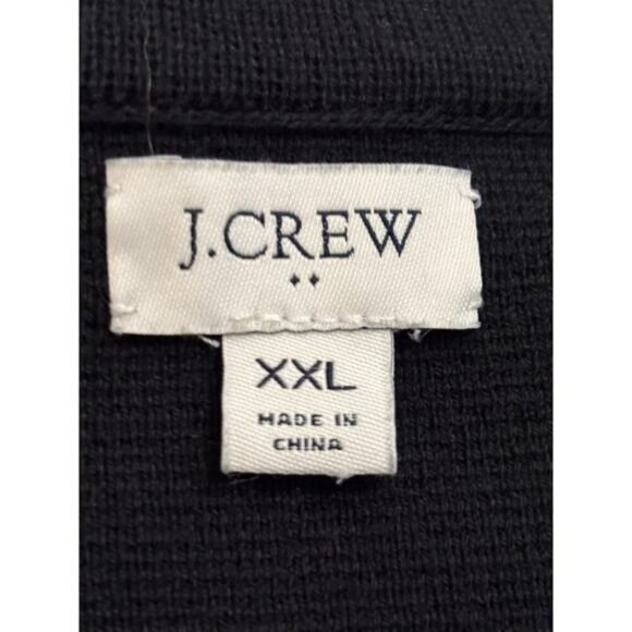J. Crew Factory Schoolboy Sweater Jacket, black, XXL, academia, old money, soft - Picture 4 of 5